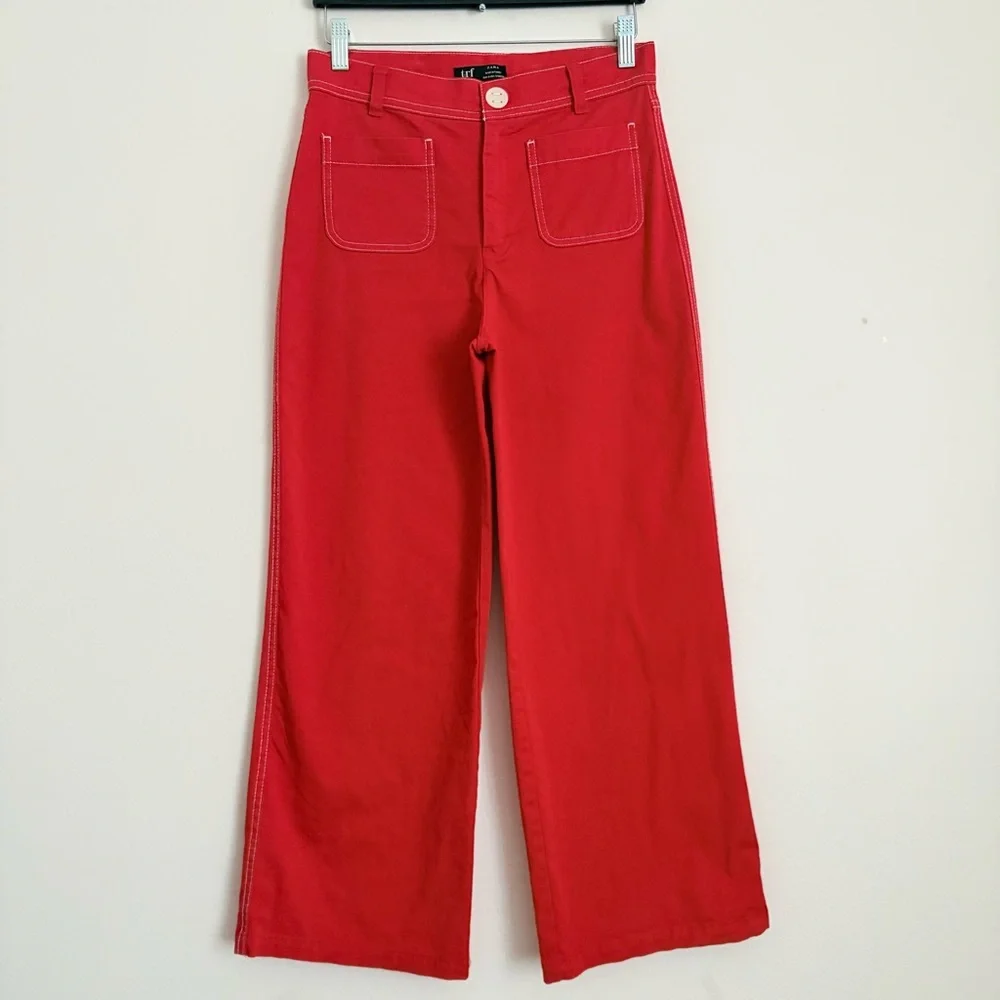 Zara Trf Collection Wide Leg Cropped Streetwear Casual Sz S